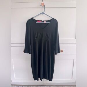 VGUC Liz Lange for Target Black Maternity Dress with 3/4 Notched Sleeves - M